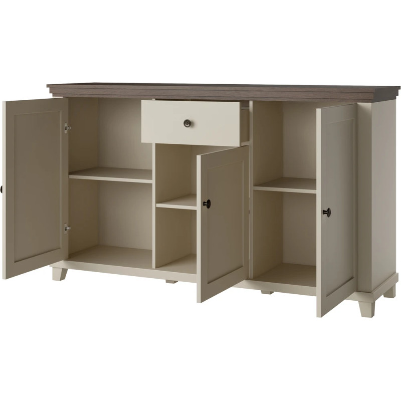 Komoda Evora Typ 47 Beż/Ciemne Drewno Helvetia Wieruszów