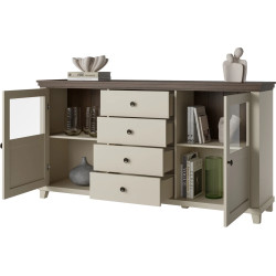 Komoda Evora Typ 25 Beż/Ciemne Drewno Helvetia Wieruszów