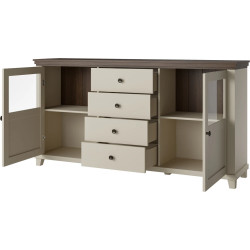 Komoda Evora Typ 25 Beż/Ciemne Drewno Helvetia Wieruszów