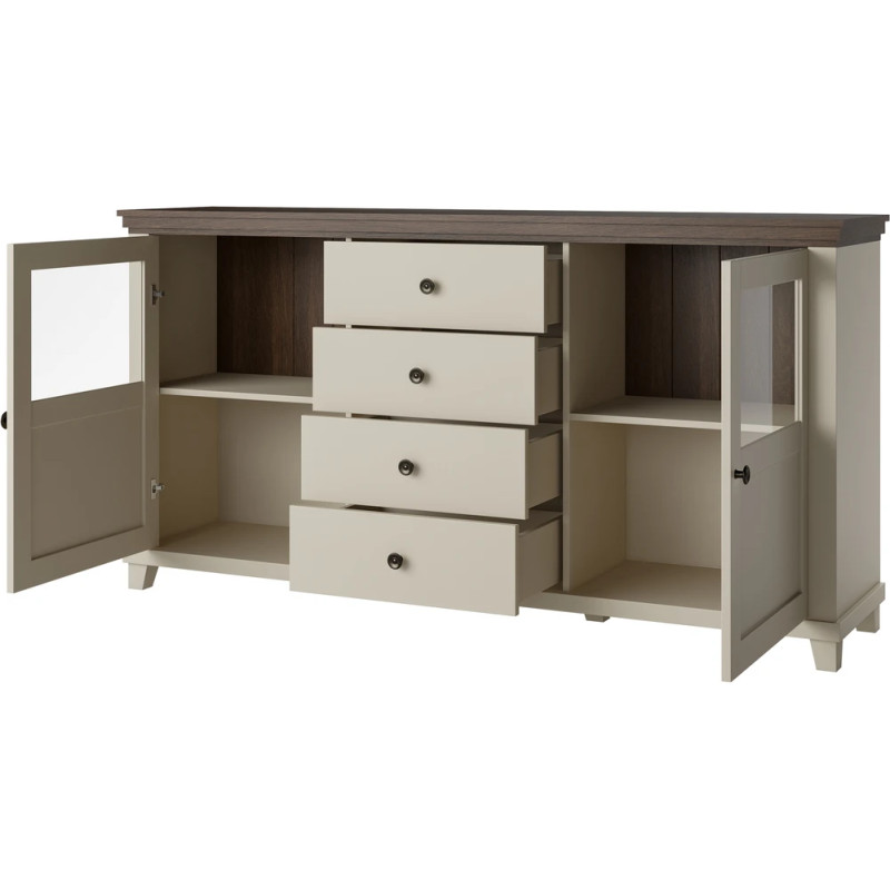 Komoda Evora Typ 25 Beż/Ciemne Drewno Helvetia Wieruszów