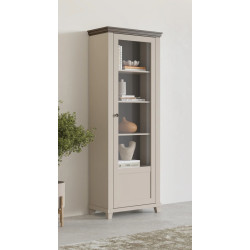 Witryna prawa Evora 71x200 cm z hartowanym szkłem i 3 półkami.