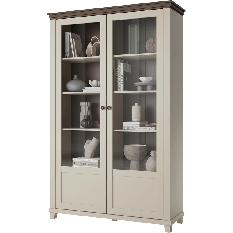 Witryna Evora Typ 13 Beż/Ciemne Drewno Helvetia Wieruszów