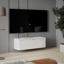 Biała szafka RTV wisząca 100 cm Libertad | Meble Forte