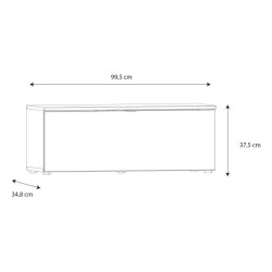 Szafka RTV wisząca 100 cm Libertad | dąb artisan/biały