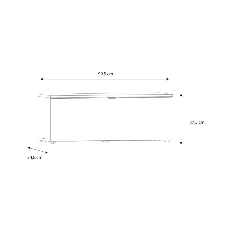Szafka RTV wisząca 100 cm Libertad | dąb artisan/biały