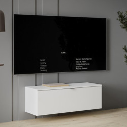 Biała szafka RTV wisząca 100 cm Libertad | Meble Forte