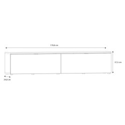 Szafka RTV wisząca 180 cm Libertad | dąb artisan/biały