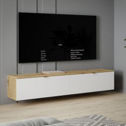 Szafka RTV wisząca 180 cm Libertad | dąb artisan/biały