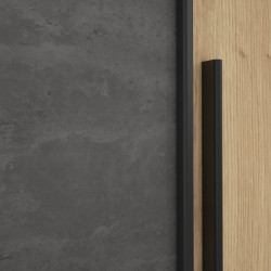 Szafa przesuwna 270 cm Narago | dąb artisan/beton