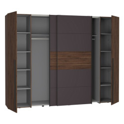 Szafa przesuwna 270 cm Narago | orzech bakersfield/grafit