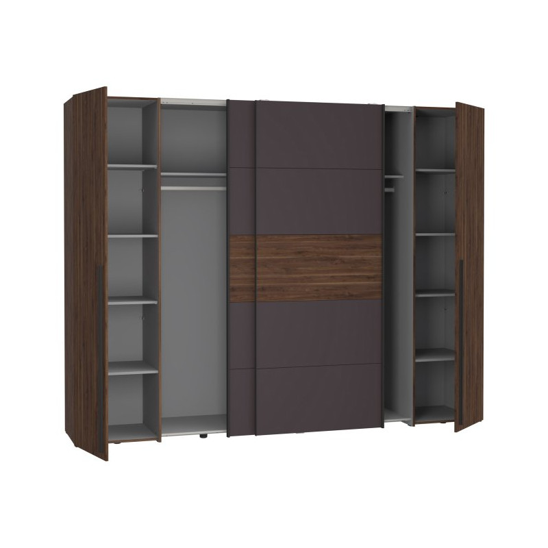 Szafa przesuwna 270 cm Narago | orzech bakersfield/grafit