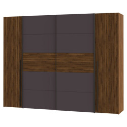 Szafa przesuwna 270 cm Narago | orzech bakersfield/grafit