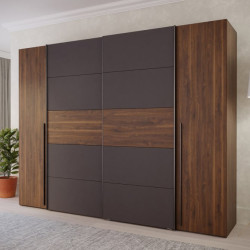Szafa przesuwna 270 cm Narago | orzech bakersfield/grafit