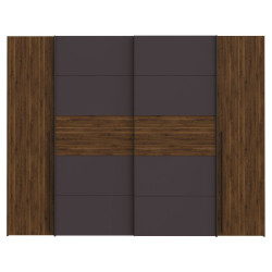 Szafa przesuwna 270 cm Narago | orzech bakersfield/grafit