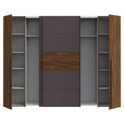 Szafa przesuwna 270 cm Narago | orzech bakersfield/grafit