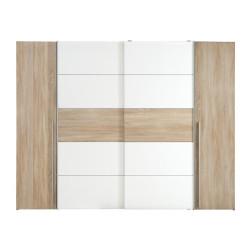 Szafa przesuwna 270 cm Narago | dąb sonoma/biały