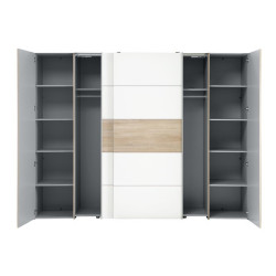 Szafa przesuwna 270 cm Narago | dąb sonoma/biały