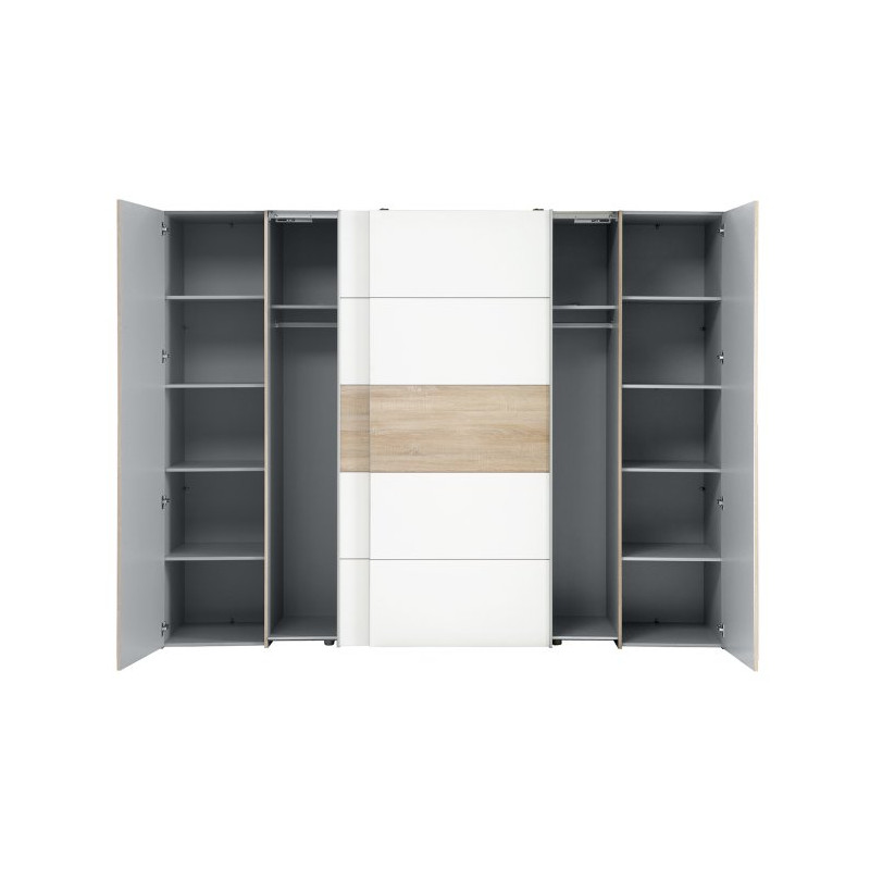 Szafa przesuwna 270 cm Narago | dąb sonoma/biały