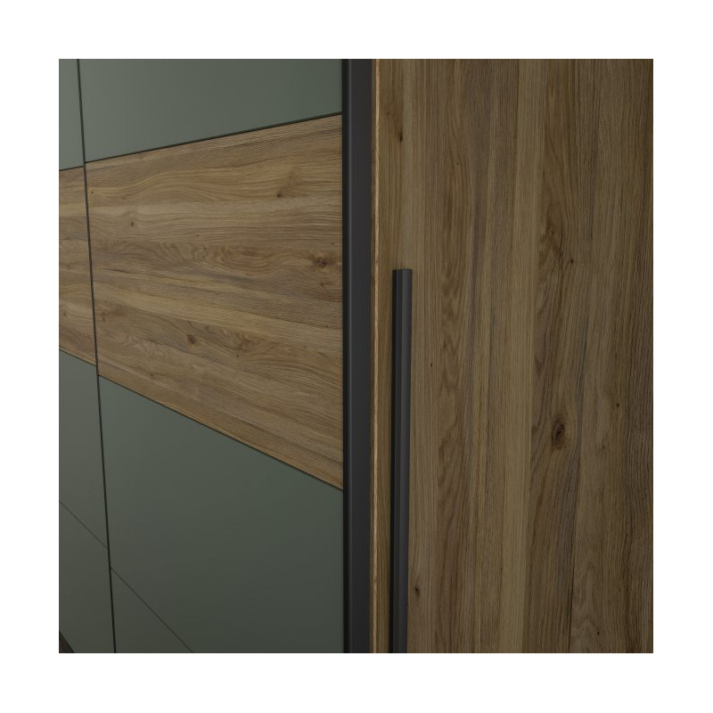 Szafa przesuwna 270 cm Narago | dąb mauvella/szałwia