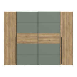 Szafa przesuwna 270 cm Narago | dąb mauvella/szałwia