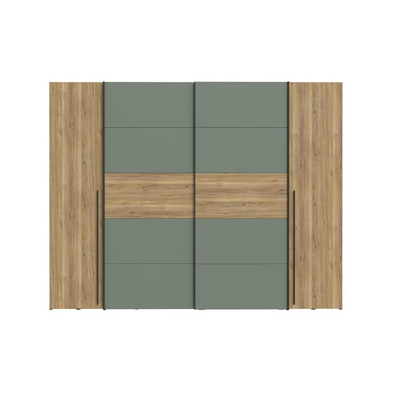 Szafa przesuwna 270 cm Narago | dąb mauvella/szałwia