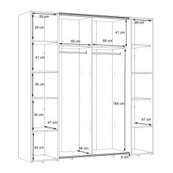 Szafa przesuwna Narago NRGS32511 200 cm do sypialni