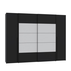 Biało-czarna szafa przesuwna 270 cm Narago | Meble Forte