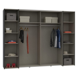 Biało-czarna szafa przesuwna 270 cm Narago | Meble Forte