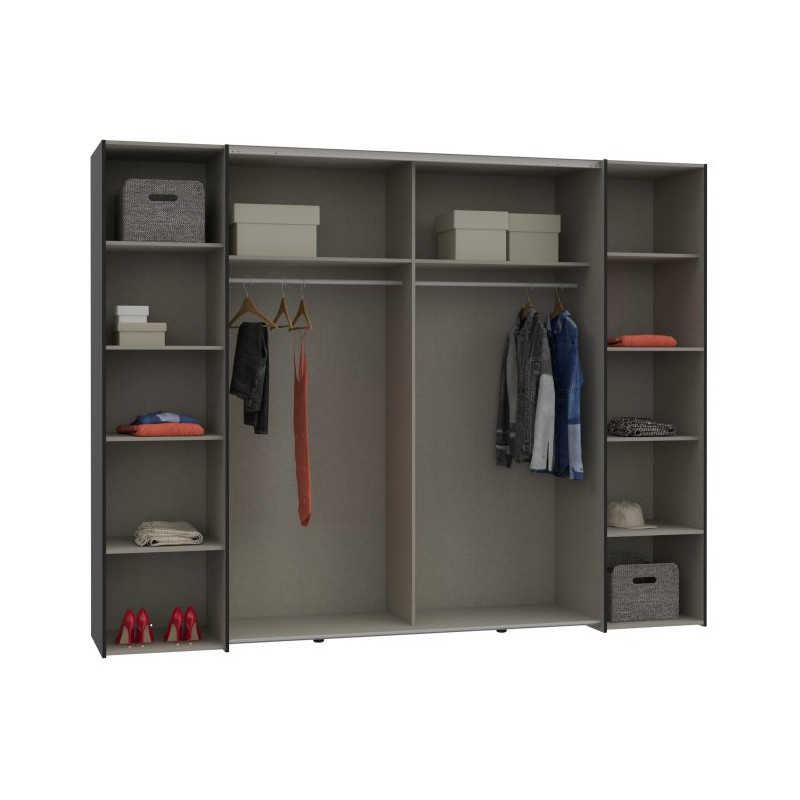 Biało-czarna szafa przesuwna 270 cm Narago | Meble Forte