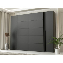 Biało-czarna szafa przesuwna 270 cm Narago | Meble Forte