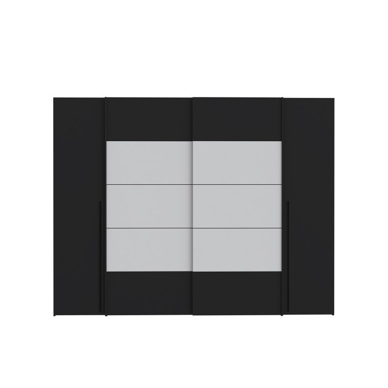 Biało-czarna szafa przesuwna 270 cm Narago | Meble Forte