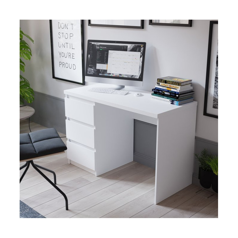 Biurko białe z szufladami – nowoczesne i pojemne | Domowanie