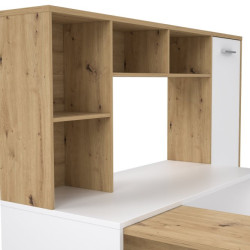 Biurko narożne z regałem NET106 do pracy i nauki