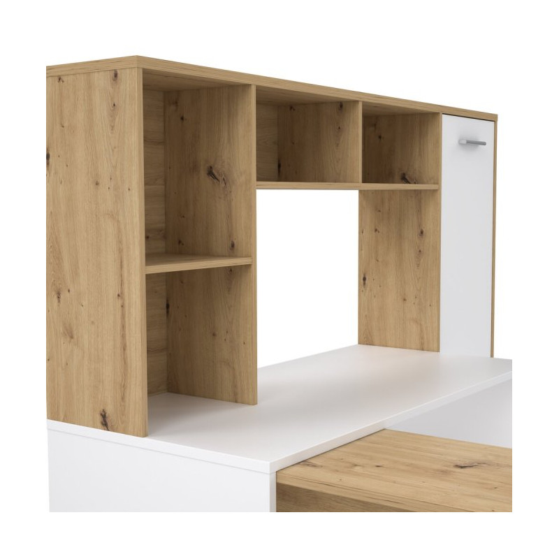 Biurko narożne z regałem NET106 do pracy i nauki