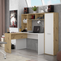 Biurko narożne z regałem NET106 do pracy i nauki