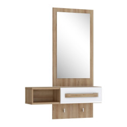 Zestaw do przedpokoju Attention ATND011 dąb riviera/biały połysk