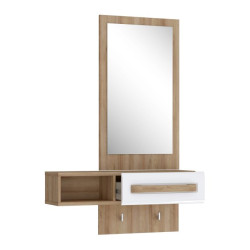 Zestaw do przedpokoju Attention ATND011 dąb riviera/biały połysk