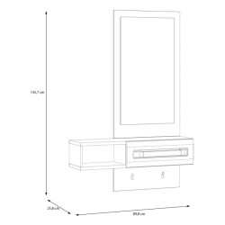 Zestaw do przedpokoju Attention ATND011 dąb riviera/biały połysk