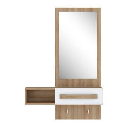 Zestaw do przedpokoju Attention ATND011 dąb riviera/biały połysk