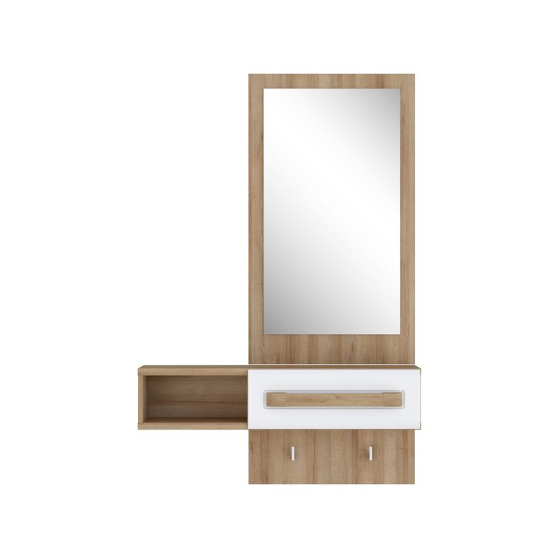 Zestaw do przedpokoju Attention ATND011 dąb riviera/biały połysk