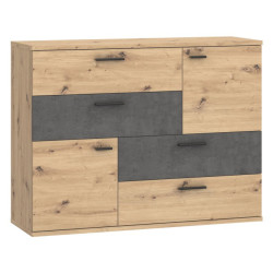 Komoda z szufladami Skive SKVK46 dąb artisan/beton