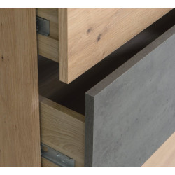 Komoda z szufladami Skive SKVK46 dąb artisan/beton