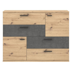 Komoda z szufladami Skive SKVK46 dąb artisan/beton
