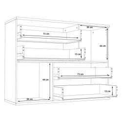 Komoda z szufladami Skive SKVK46 dąb artisan/szałwia