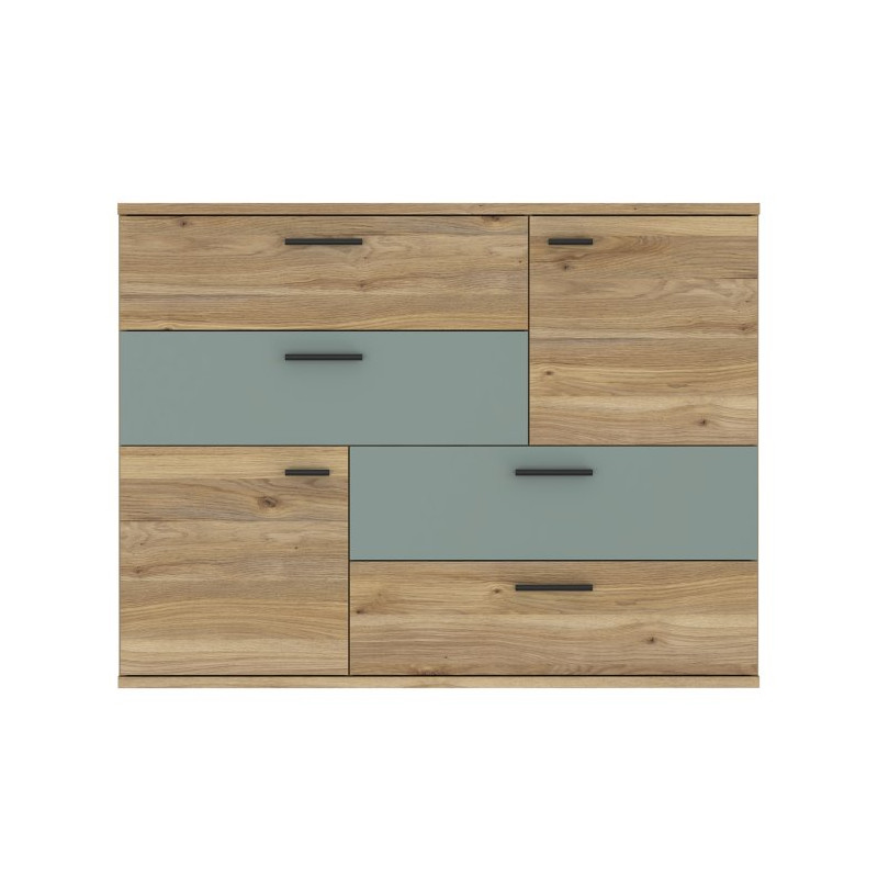 Komoda z szufladami Skive SKVK46 dąb artisan/szałwia
