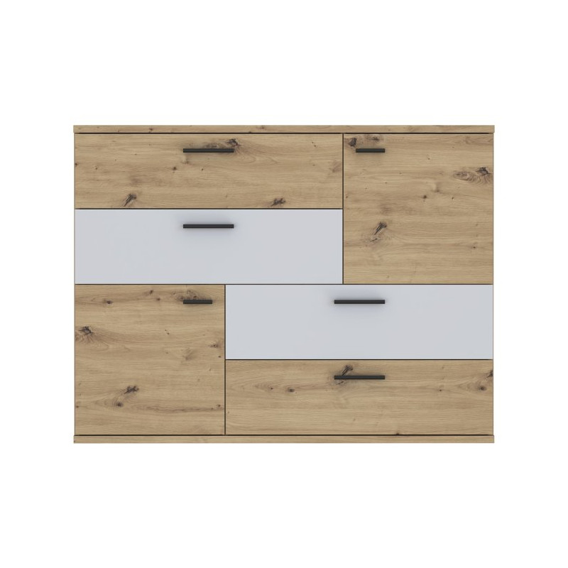 Komoda z szufladami Skive SKVK46 dąb artisan/secret grey