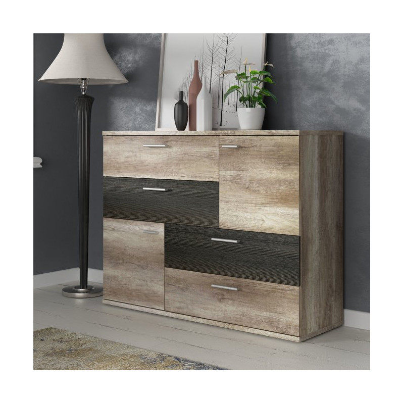 Komoda z szufladami Skive SKVK46 dąb antyczny/touchwood