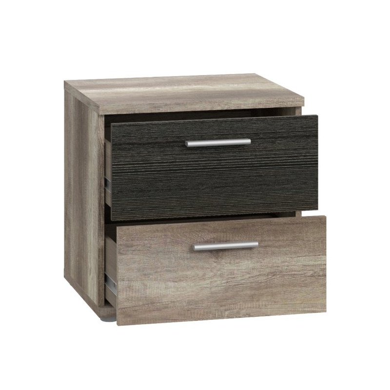 Szafka nocna z szufladami Skive SKVK011 dąb antyczny/touchwood