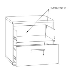 Szafka nocna z szufladami Skive SKVK011 dąb antyczny/touchwood