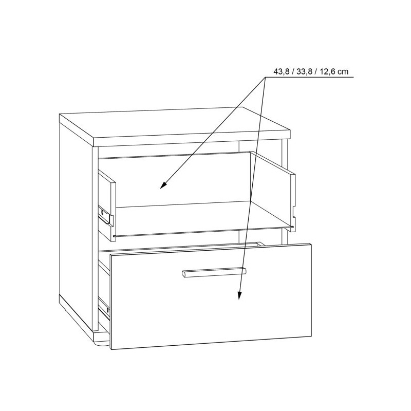 Szafka nocna z szufladami Skive SKVK011 dąb antyczny/touchwood
